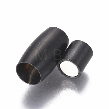 304 Stainless Steel Magnetic Clasps with Glue-in Ends STAS-I120-57A-B-1
