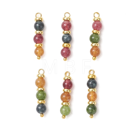 Dyed Natural Green Jade Imitation Tourmaline Pendants PALLOY-JF05067-1