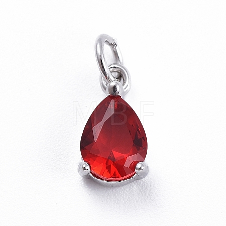Brass Micro Pave Cubic Zirconia Pendants ZIRC-E164-64P-A-1