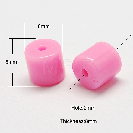 Solid Colour Acrylic Beads SACR-S164-06-1