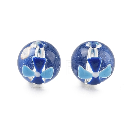 Transparent Glass Enamel Beads GLAA-P078-01A-02-1