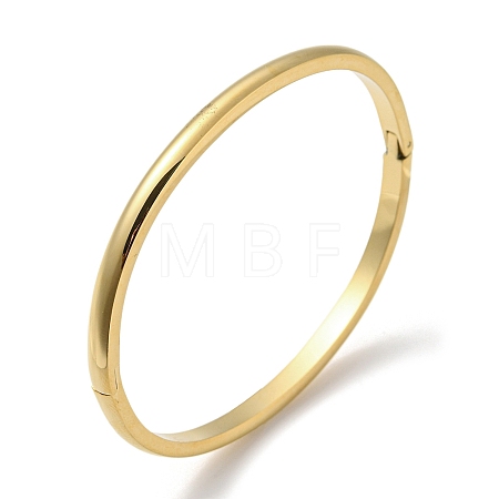 304 Stainless Steel Smooth Hinged Bangles BJEW-Q772-01G-1