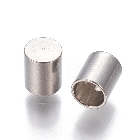 Tarnish Resistant 201 Stainless Steel Cord End Caps X-STAS-P239-08P-1