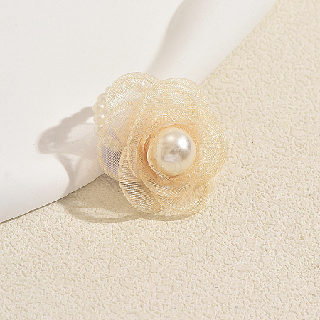 Chiffon with Plastic Pearl Finger Rings for Women XQ9924-3-1