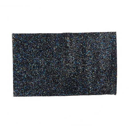 Glitter Resin Hotfix Rhinestone(Adhesive On The Back) DIY-WH0166-23D-1