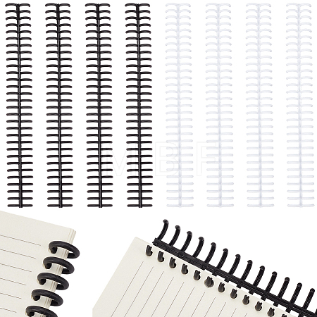 Plastic Loose Leaf Book Binder Hinged Rings AJEW-GF0015-32B-1
