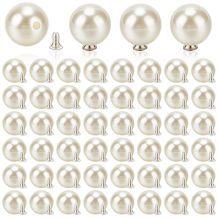 150 Sets Plastic Imitation Pearl Buttons KY-GA0001-46A-1