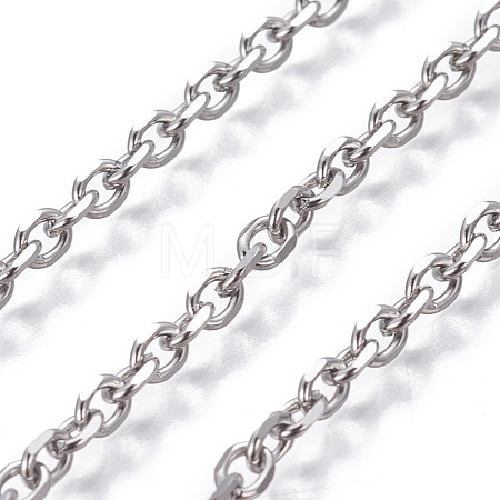 Tarnish Resistant 304 Stainless Steel Cable Chains CHS-P007-27P-04-1