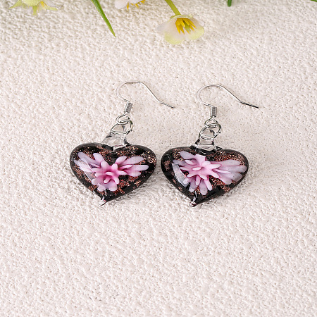 Handmade Lampwork Dangle Earrings WGF6340-02-1