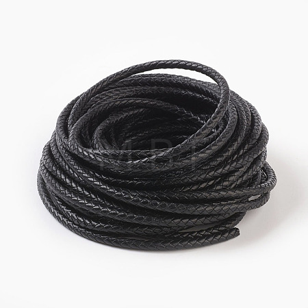 Braided Leather Cord with Core WL-F009-B02-5mm-1