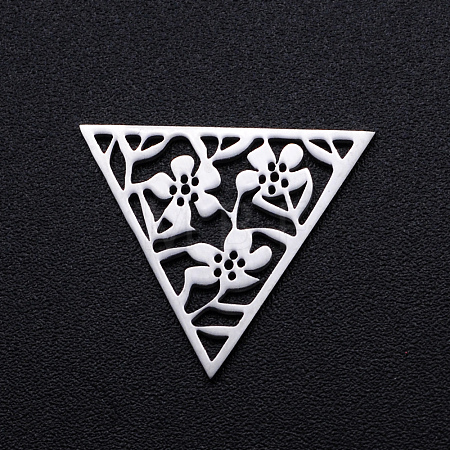 Tarnish Resistant 201 Stainless Steel Filigree Joiners Links STAS-S105-JN904-1-1