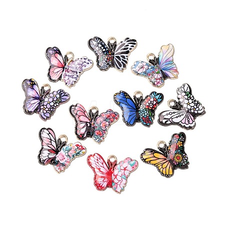 Alloy Enamel Pendants ENAM-P263-01G-1