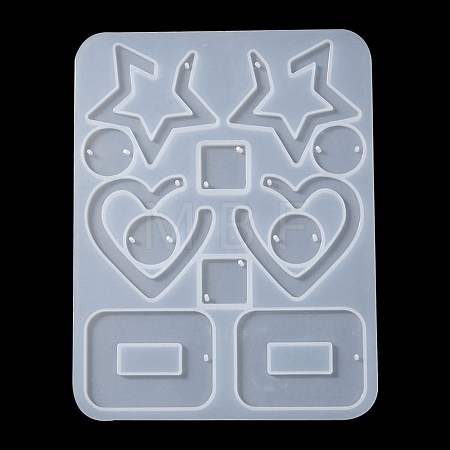 Mixed Shape Pendant & Links Silicone Molds DIY-YW0006-71-1