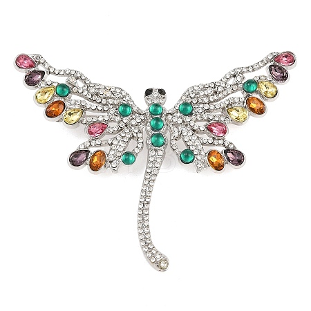 Alloy Rhinestone Lapel Pin Brooch for Clothes RB-CBA075A-01-1