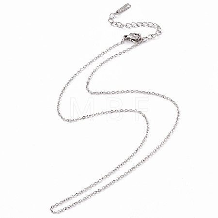 Non-Tarnish 304 Stainless Steel Cable Chain Necklace for Men Women STAS-G299-04P-1
