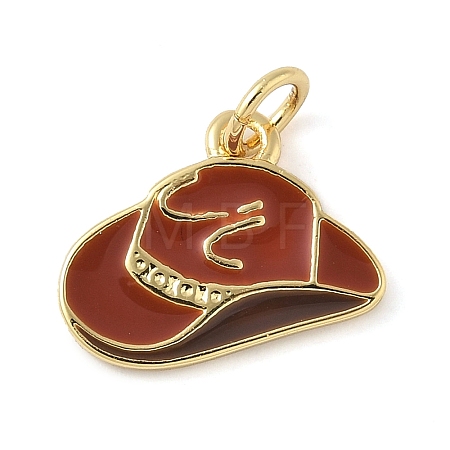 Brass Enamel Charms KK-C110-21A-G-1