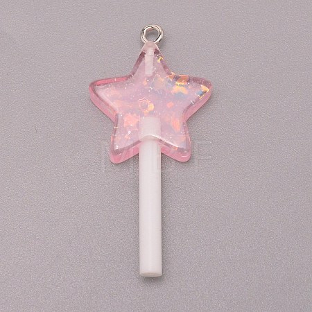 Resin Pendants LS-RESI-WH0025-11C-1