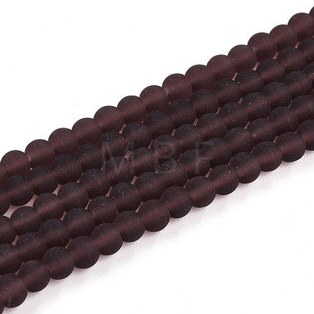 Transparent Glass Beads Strands GLAA-T032-T4mm-MD19-1