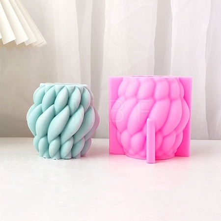 Twisted Barrel Candle Food Grade Silicone Molds DIY-D071-13A-1