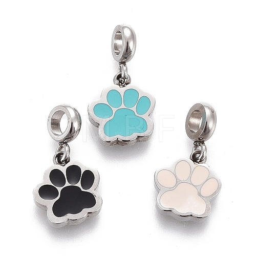 304 Stainless Steel Enamel Charms STAS-F259-060P-1