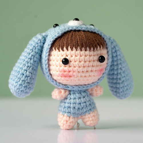 DIY Cartoon Doll Pendant Decoration Crochet Kit(without Instruction) SENE-PW0003-080F-1