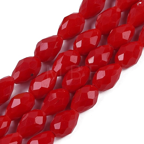 Opaque Solid Color Imitation Jade Beads Strands GLAA-N005-P10mm-D07-1