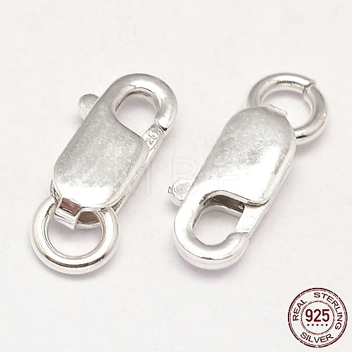 925 Sterling Silver Lobster Claw Clasps STER-F014-08D-1