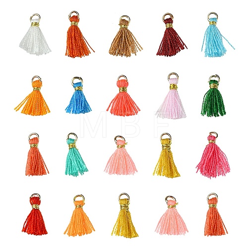 Polycotton(Polyester Cotton) Tassel Pendant Decorations FIND-YW0004-58E-1