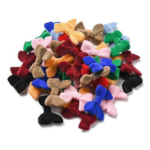 Flocky Acrylic Beads OACR-E020-08-1