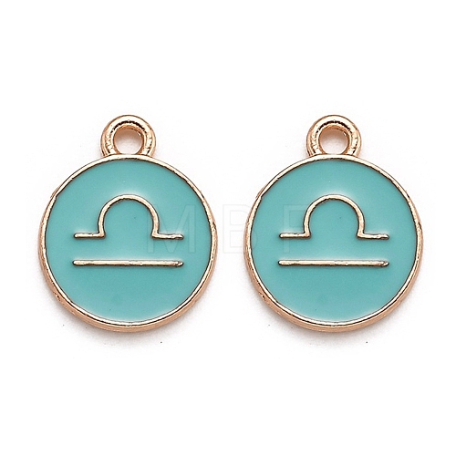 Alloy Enamel Pendants ENAM-S124-01B-13K-1