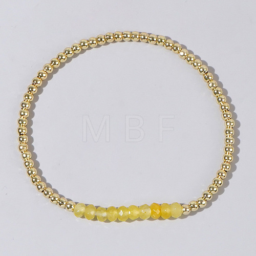 Colorful Mixed Brass Synthetic Gemstone Bead Copper Bracelet Women's Fashion Jewelry Wholesale RJ2833-2-1