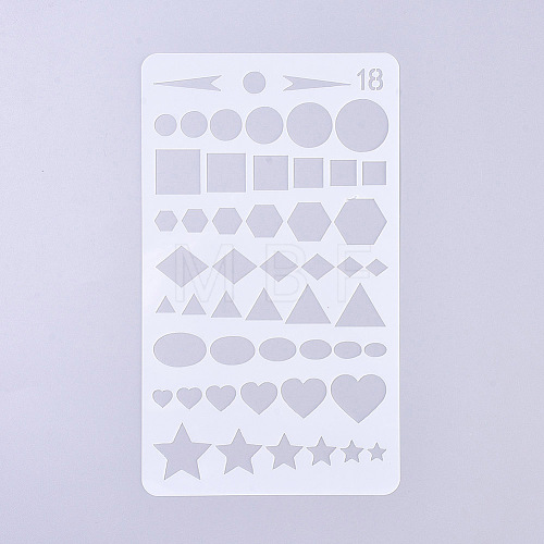 Plastic Reusable Drawing Painting Stencils Templates DIY-G027-G18-1