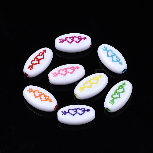 Opaque White Acrylic Beads MACR-N012-08-1