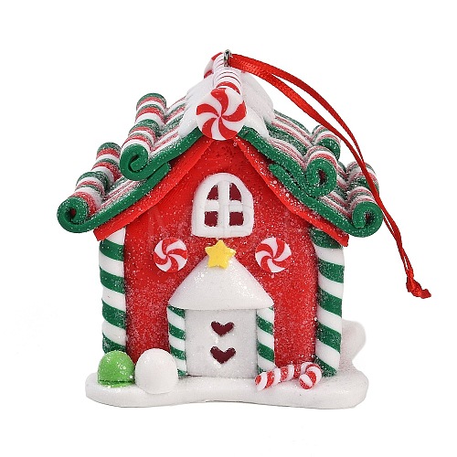 Christmas House PVC Pendant Decorations HJEW-003-02C-1