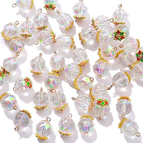 10Pcs Glass Charms PW-WGFFF7D-04-1