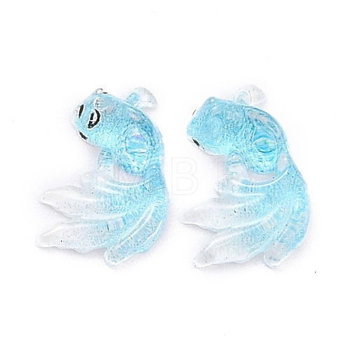 Transparent Resin Cabochons RESI-G022-01C-1