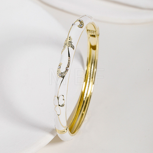 Vintage Zinc Alloy Hinged Bangles for Women JY4654-3-1