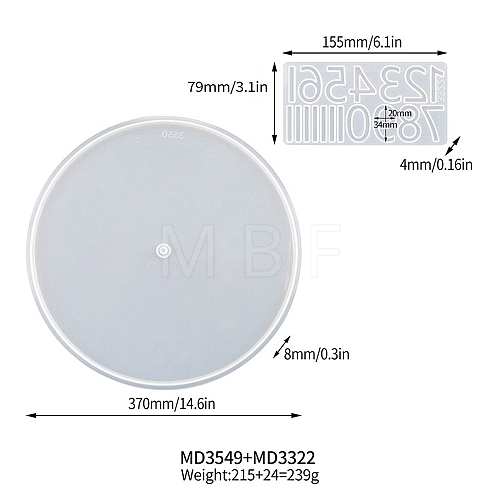 DIY Silicone Clock Display Molds PW-WG90629-01-1