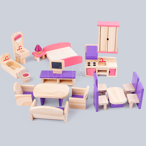 Wooden Miniature Mini Dollhouse Furniture MIMO-PW0003-058A-1