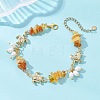 Natural Cultured Freshwater Pearl Beads Charm Bracelets BJEW-JB13767-03-1