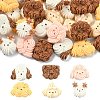 60Pcs 6 Styles Opaque Resin Cabochons FIND-CJZ0001-013-1