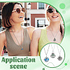 1Pc Brass Hollow Tree of Life Essential Oil Diffuser Bead Cage Pendant Iron Chain Necklaces NJEW-PH0001-55-5
