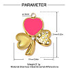 304 Stainless Steel Enamel Pendants STAS-OY014-78G-2