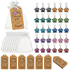 30Pcs 10 Colors Alloy Enamel Dog Paw Prints Pendant Decorations HJEW-PH02412-1