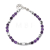 Adjustable 304 Stainless Steel Gemstone Beaded Bracelets FS-WG23DE2-01-1