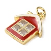 Brass Micro Pave Cubic Zirconia Pendants KK-I383-01G-05-2
