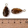 Natural Tiger Eye Faceted Pendants G-Q606-104G-06-3