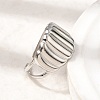 304 Stainless Steel Cuff Open Rings LS-STAS-H259-05P-3