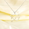 304 Stainless Steel Heart Shaped Stethoscope Pendant Necklaces for Women NJEW-B158-03P-1