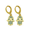 Brass Micro Pave Cubic Zirconia Leverback Dangle Earrings WGD91A9-01-1